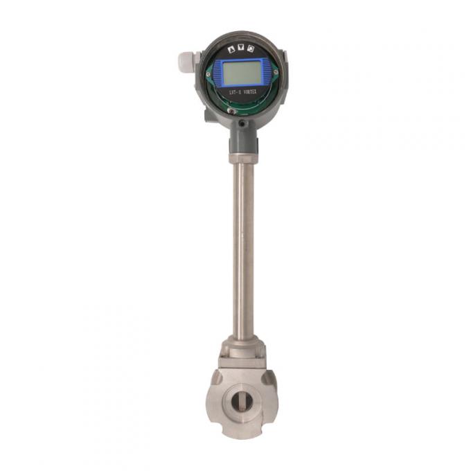LPG/hydrogen gas vortex flow meter with bluff body