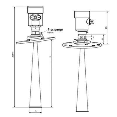 Vacorda High Frequency 12VDC Guided Wave Radar Type Level Transmitter