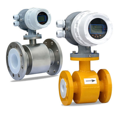 IP65 Waterproof Electromagnetic Flow Meter Stainless Steel Chamber